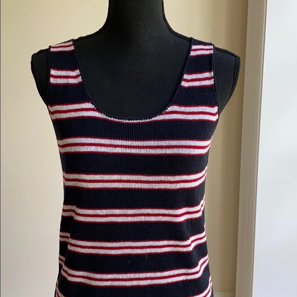 Summer Knit Tank in Navy, Red, White